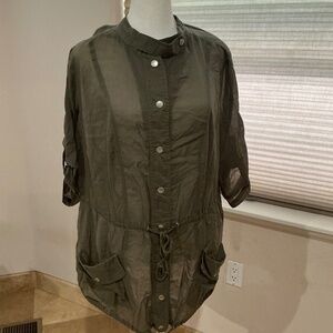 Torrid Sheer Safari Tunic Type Top Size L